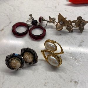 Lot of 4 pair of vintage earrings